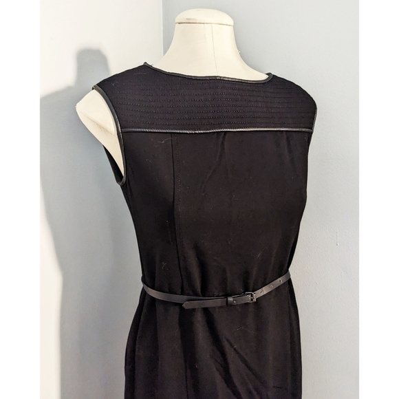 Max Studio black belted sheath shift dress Small career - Picture 2 of 4